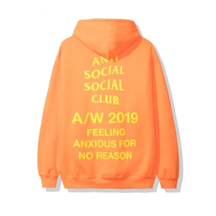 Anti Social Social Club Feeling Anxious Hoodie - Orange
