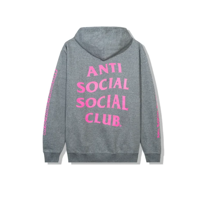Anti Social Social Club Split Zip Hoodie - Grey