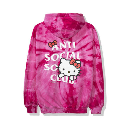Anti Social Social Club x Hello Kitty Hoodie (FW19) - Red Tie Dye