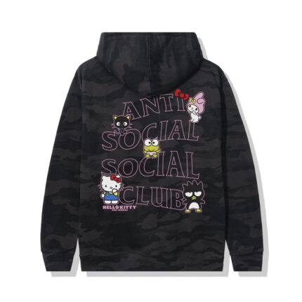 Anti Social Social Club x Hello Kitty and Friends Hoodie - Black Camo