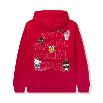 Anti Social Social Club x Hello Kitty and Friends Hoodie - Red