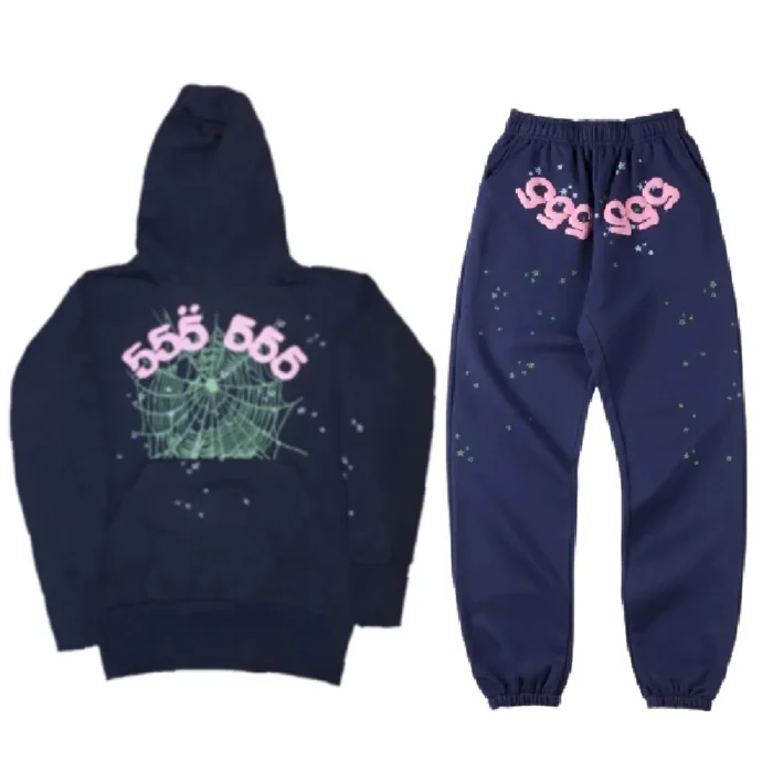 Sp5der Young Thug 555555 Tracksuit – Blue 2