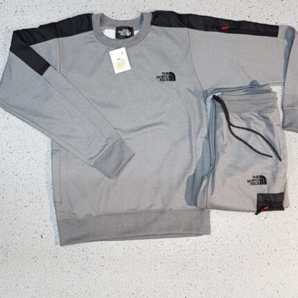 The North Face 2 Panel Cotton Tracksuit Grey 3 700x700