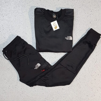 The North Face 2 Panel Cotton Tracksuit Grey black 6 700x700
