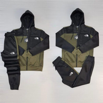 The North Face Zipper Tracksuit – Green2 700x700