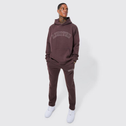 Boohooman Oversized Limited Stitch Hooded Tracksuit 1